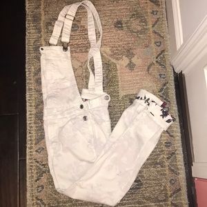 White floral overall